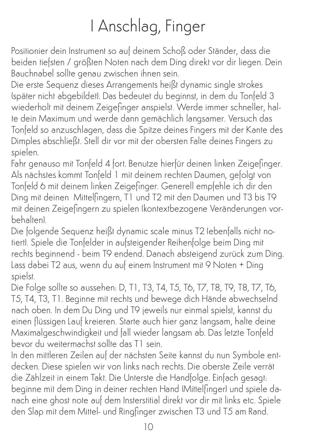 Louis L. "die SOng Methode für Handpans" Buch 